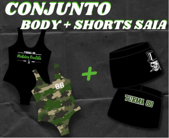 Combo body + shorts saia